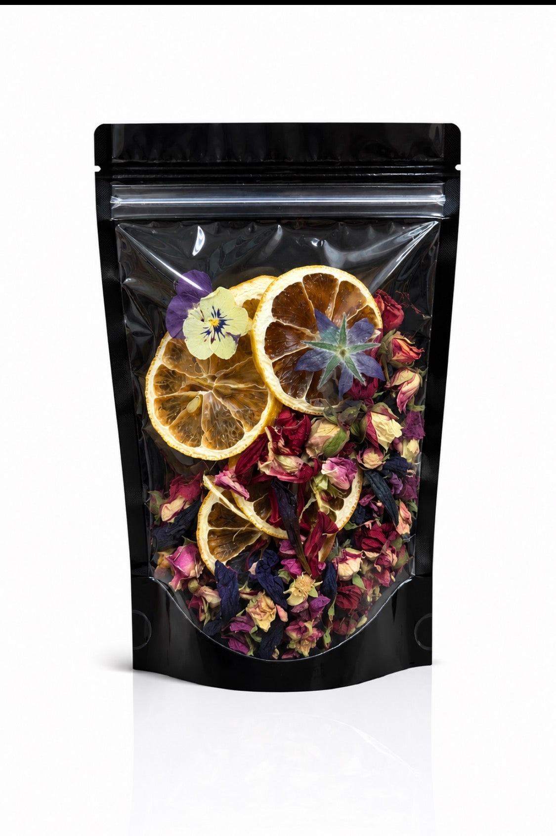 Luxury Dehydrated Lemon Garnish with Edible Flowers