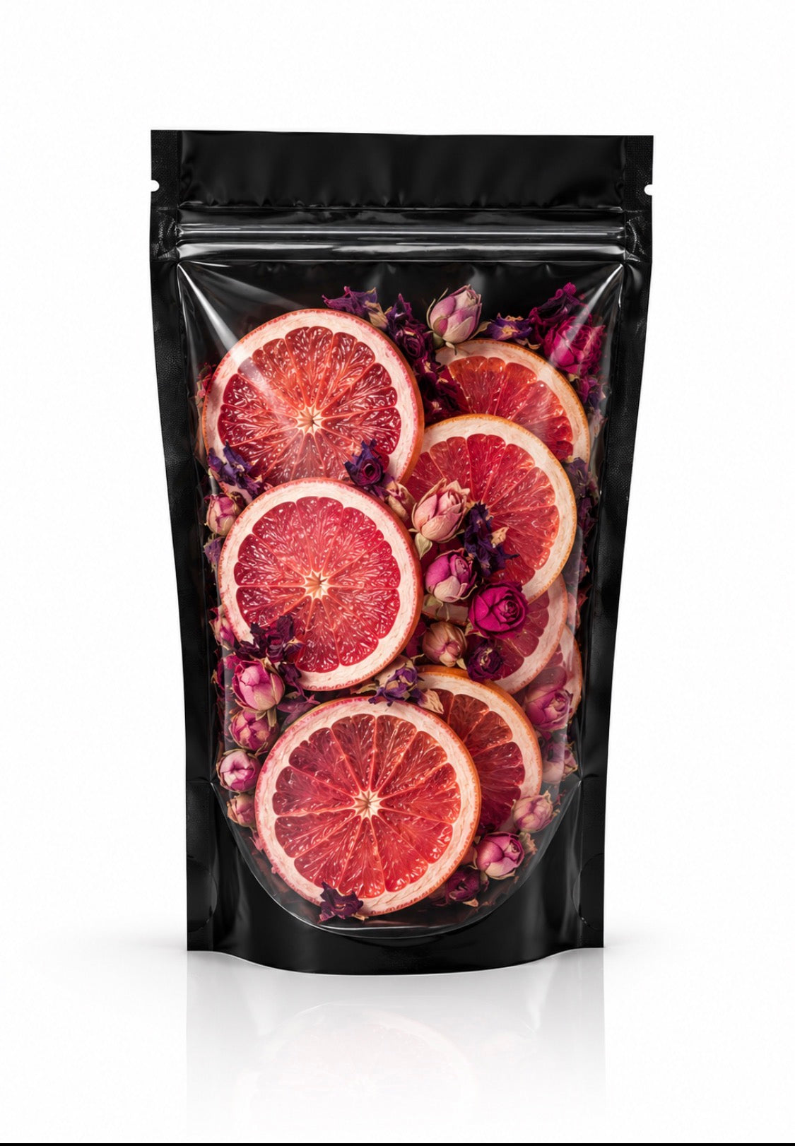 Luxury Dehydrated Grape Fruit  Garnish with Edible Flowers
