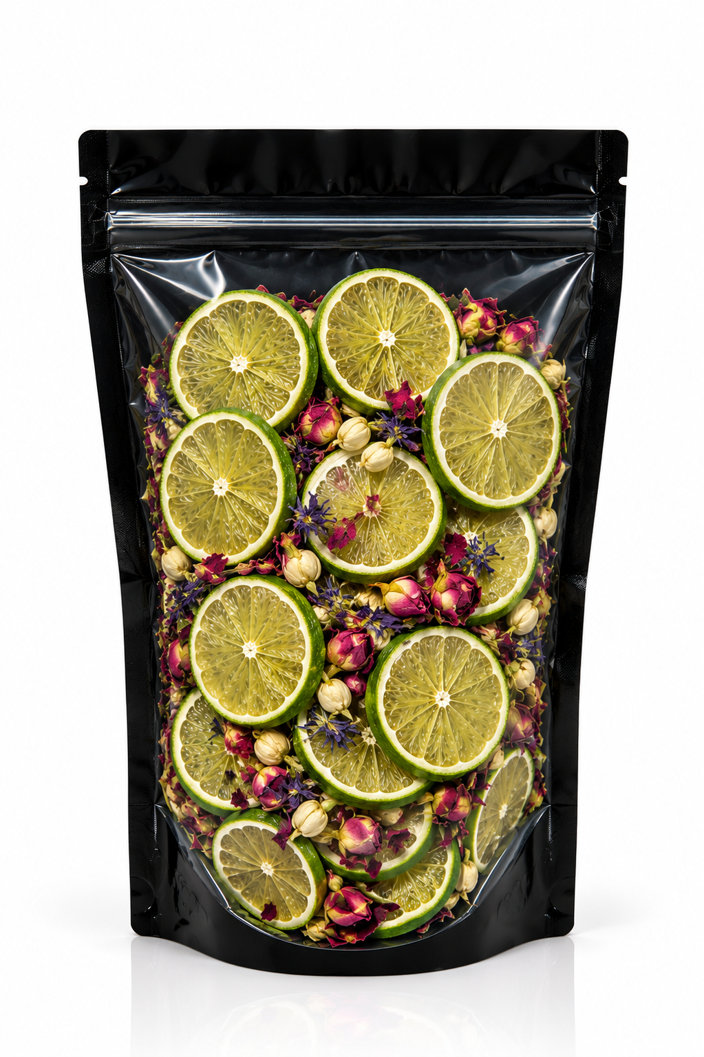 Luxury Dehydrated lime Garnish with Edible Flowers
