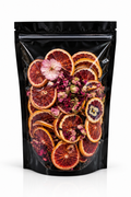 Luxury Dehydrated Blood Orange Garnish with Edible Flowers