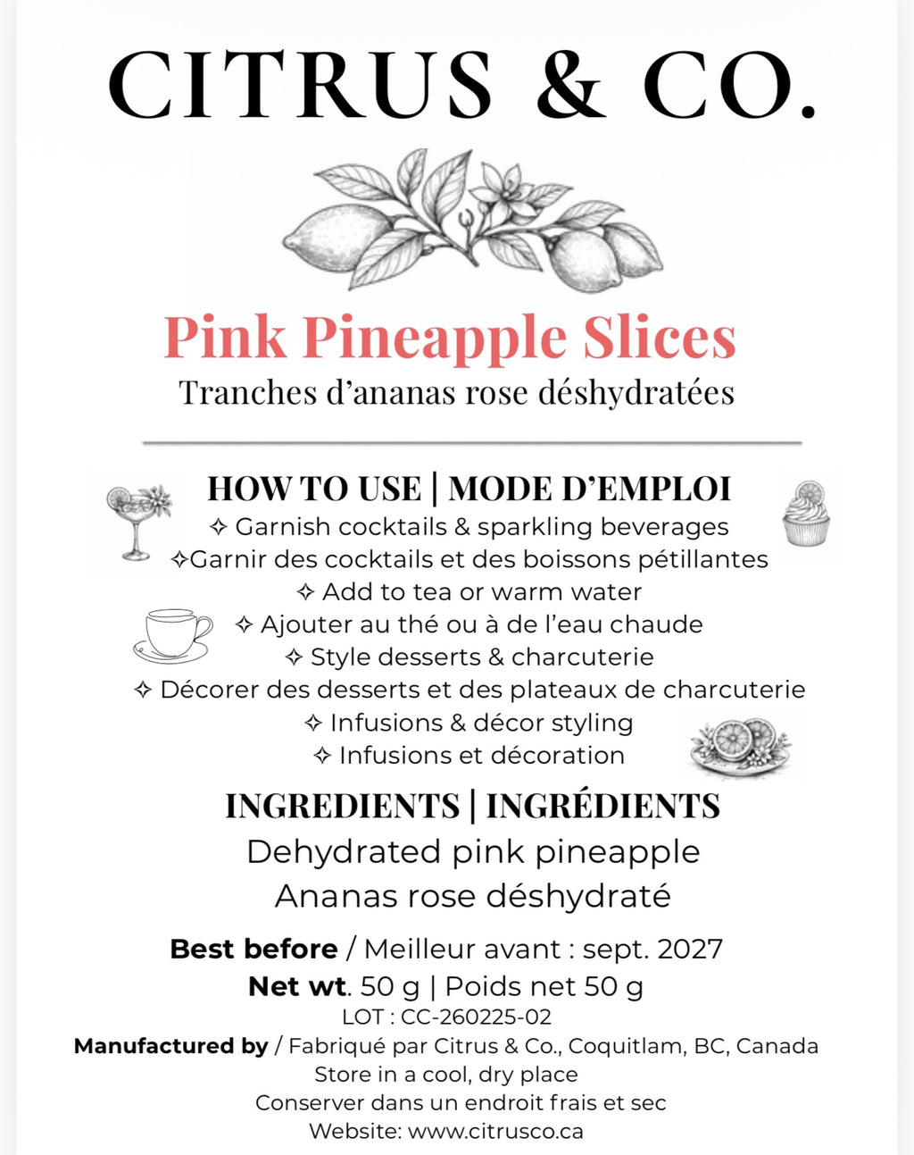 Dehydrated Pink Pineapple Slices