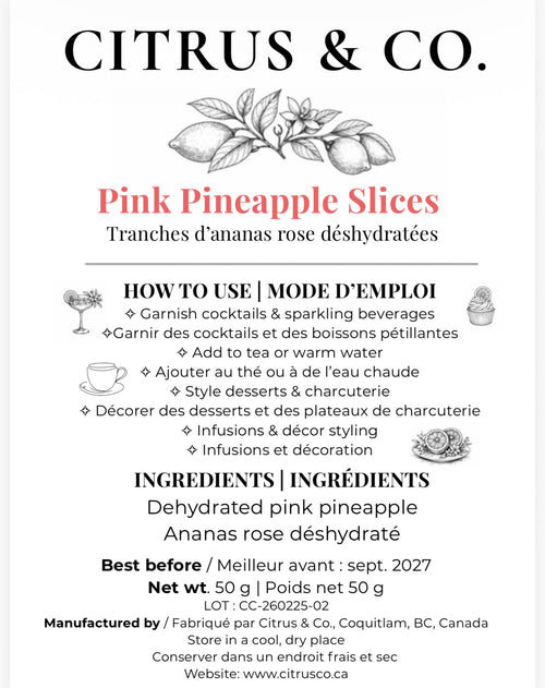 Dehydrated Pink Pineapple Slices