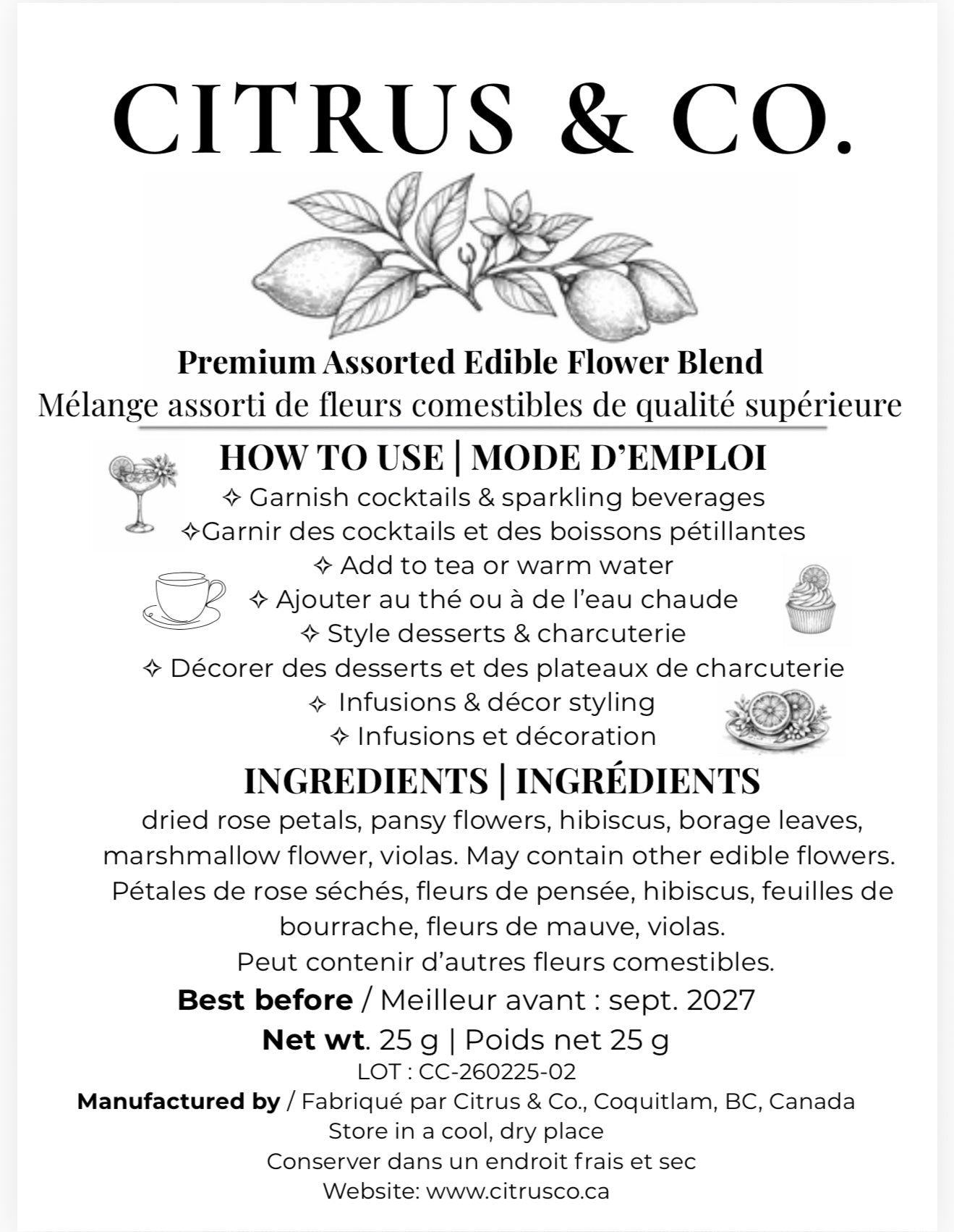 Assorted Edible Flower Blends