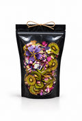Luxury Dehydrated Kiwi Garnish with Edible Flowers